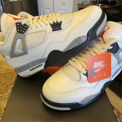 NEW MENS AIR JORDAN 4 IV RETRO WHITE CEMENT 2025 SIZE 8.5 / 10 / 11 SHOES