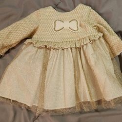 NEW GOLD SHIMMERY DRESS FOR BABY