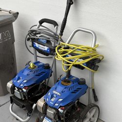 (2) Subaru EA190V 3100psi Pressure Washers w/ hoses + one gun + (2) select spray nozzles