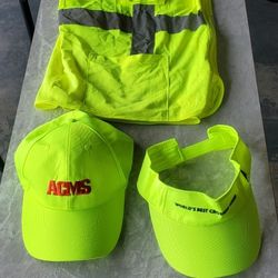 Safety Hat, Visor & Vest 