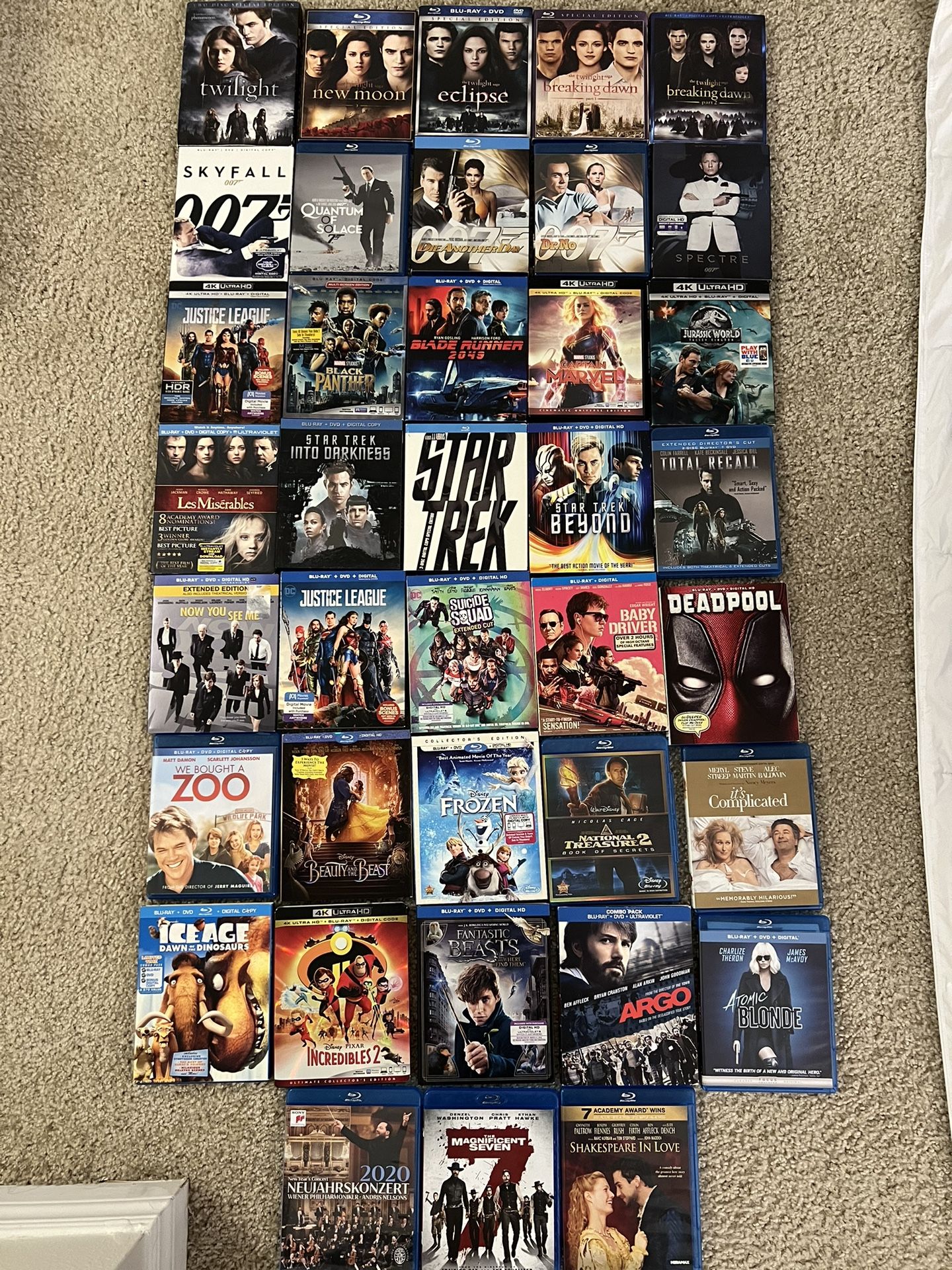 38 Blue ray/4k UltraHD Movies + 11 DVD’s (49 Total)