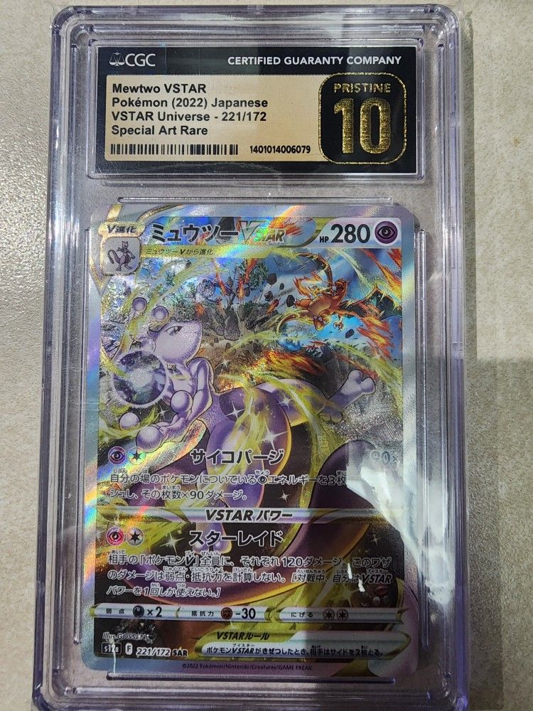 Pokemon Mewtwo Vstar #221 Cgc Pristine 10