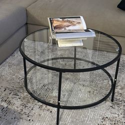 Glass Coffee Table,30" 