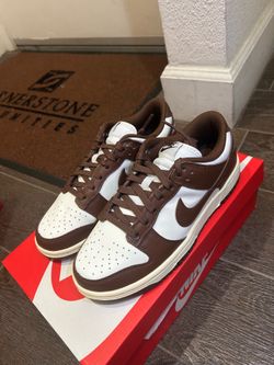 Nike Dunk Low White and Brown Sneakers