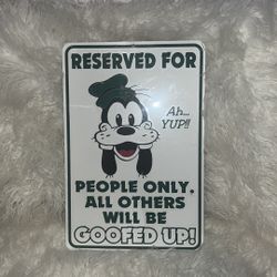 New Disney Goofy Metal Sign