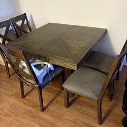 Square Table With 5 Chairs 