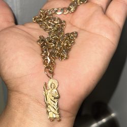 San Judas Gold Chain 