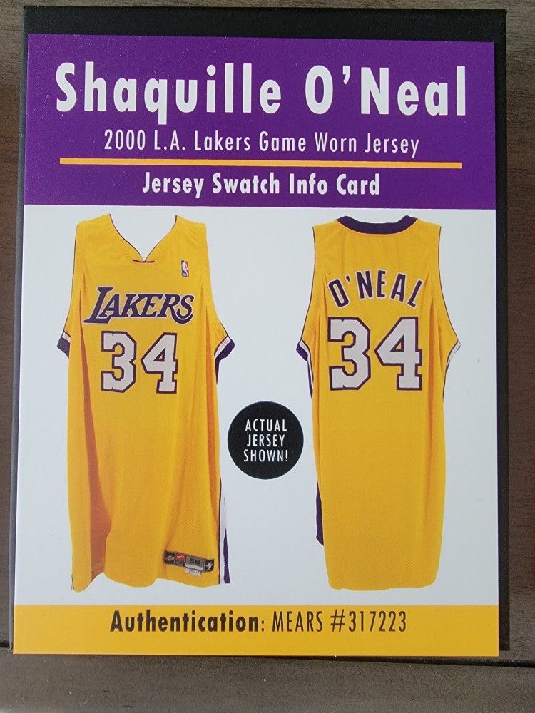 Shaquille O'Neal 2000 Game Worn Jersey Piece