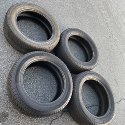 4 — 225/55r18 Michelin Tires 80% Treads 