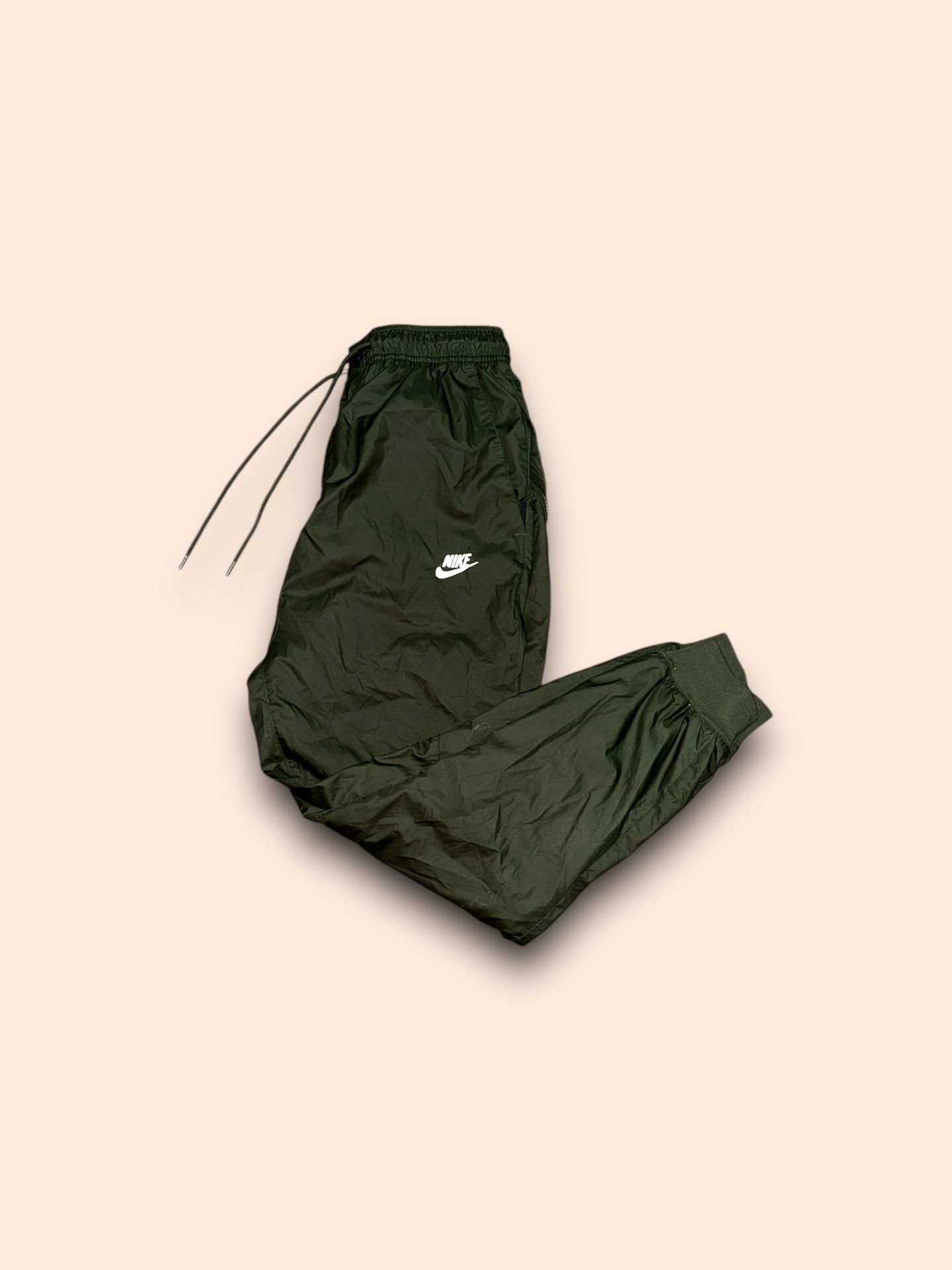 Nike sportswear tech fleece tapered track pants olive green mens medium