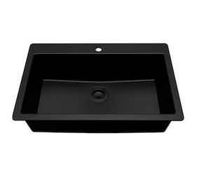 Kaiden 33" x 22" Black Kitchen Sink – Open Box
