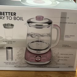 NWT $70 AROMA 1.5L 16-In-1 Digital Glass Kettle Tea Maker