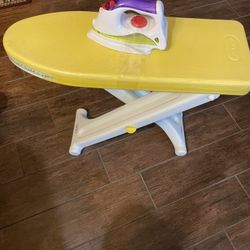LITTLE TIKES IRONING BOARD AND IRON