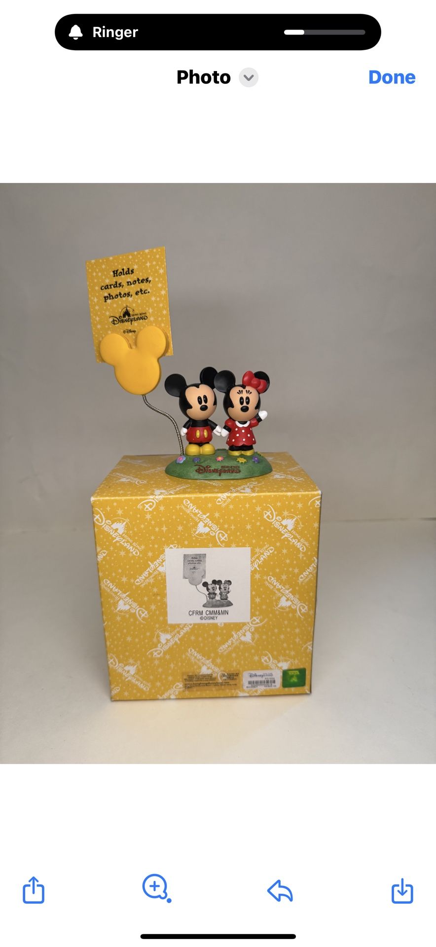 New Disney Hong Kong, Mickey And Minnie Mouse Mouse Note/picture Holder