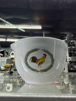 Farmhouse Country Rooster Ceramic Nesting Measuring Cups / Prep Bowls Set