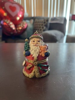 This item is a Vintage JC Penney Christmas Santa Trinket Box