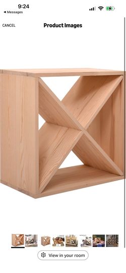 24 Bottle Wine Rack Holder Compact Cellar Cube Bar Storage Kitchen Decor Wood Display Home,Natural
