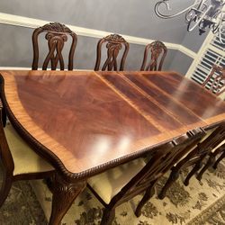 Rich Mahogany Dining Set And China Cabinet 