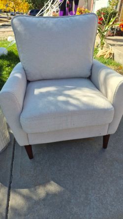 Light Gray Upholstered Accent Chair