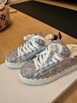 Chloé Silver Sparkly Shoes – Gently Used, with Original Box ✨