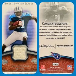 2007 Sweet Spot Football Card Swatch Jersey #SSWI Paul Williams  