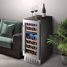 AOBOSI 15” Built-In Wine Refrigerator / Wine Coole