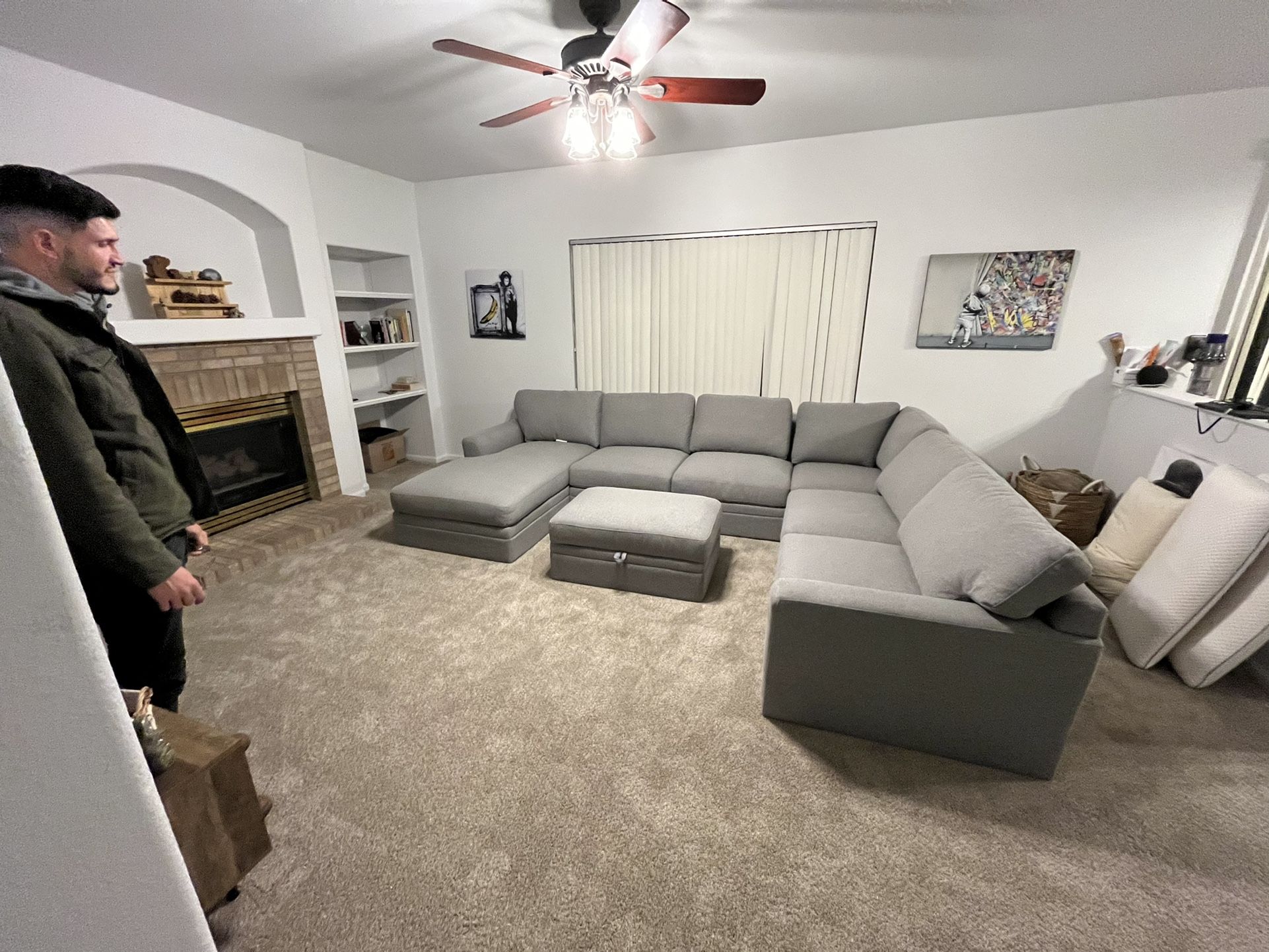 Gorgeous Bran New Grey Sectional