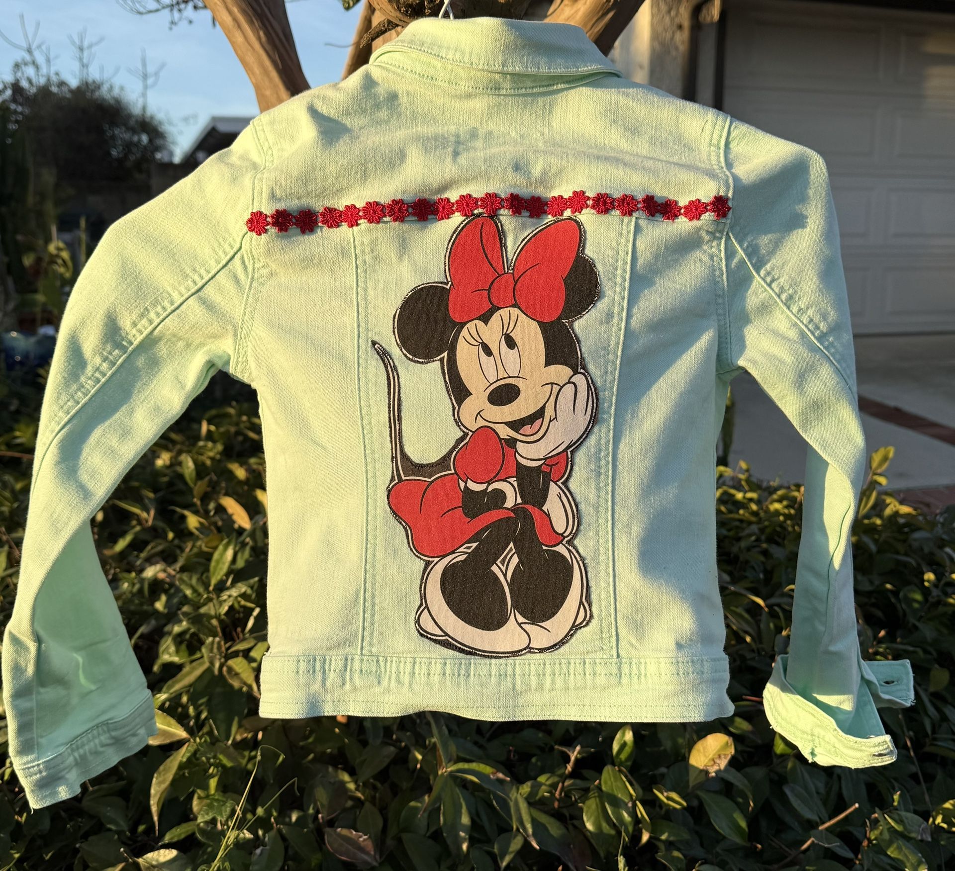 Disney Themed Girl’s Size 8 Custom Stretch Justice Jacket Light Green