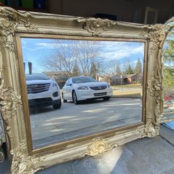 Very Gorgeous Antique Mirror Wood 