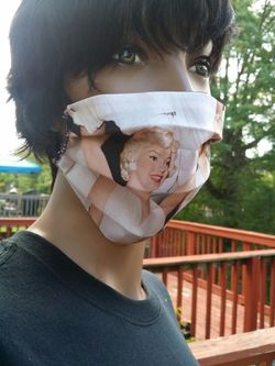 Marilyn Monroe Face Mask Iconic White Dress