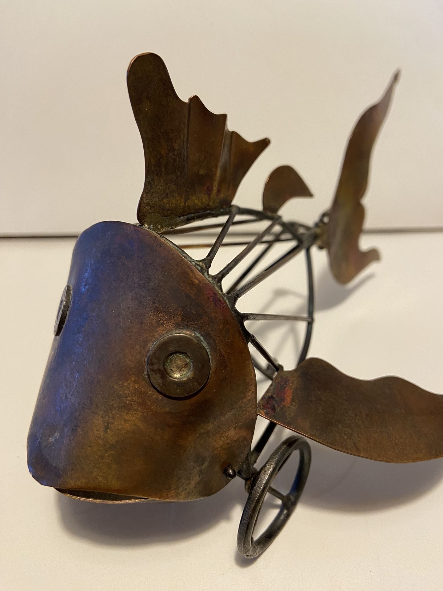 15%off Very rare 1940s kinetic fish sculpture.