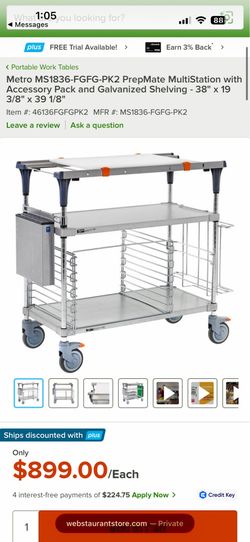 PrepMate MultiStation with Accessory Pack and Galvanized Shelving