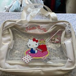 Sanrio Original Hello Kitty Dual Vinyl And Mesh Bag