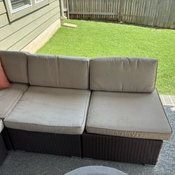 Outdoor Couch and End Table