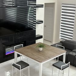 Tall Wood Farmhouse Counter Height Extension Dining Table ONLY 4 to 6 Seat White furniture house NEW