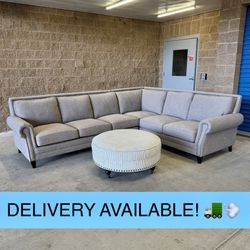 Like New Gray L Sectional Couch Sofa from Old Cannery (DELIVERY AVAILABLE! 🚛)