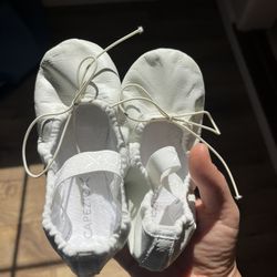 White Leather Ballet Shoes (Kid Size 11)