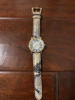 JUICY COUTURE STAINLESS STEEL WATER RISISTANT LEATHER BAND WATCH FOR ONLY $118.00