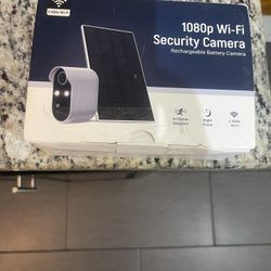 1080P Wifi Security Camera with Solar Panel Battery Powered Pan Tilt AI Motion