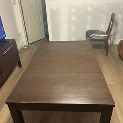 Extendable Wooden Dining Set: Table With Two Chairs 