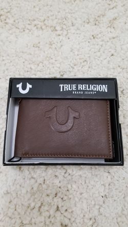 True Religion Brand Jeans Genuine Leather Wallet RFID 