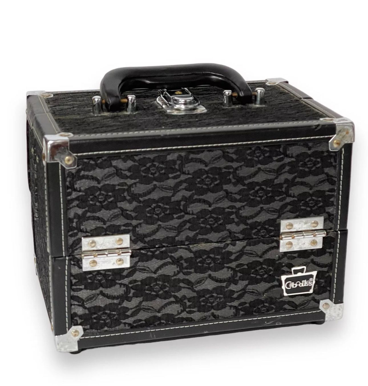 Caboodles Cosmetics Train Case make me over In Black lace