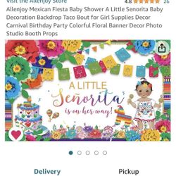 Mexican Girl Baby Shower backdrop