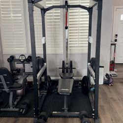Squat Rack And Cable Machine