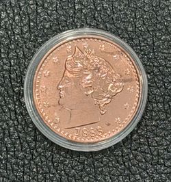 1 OZ Copper ADVP Round 1884 Braided Hair & V Nickel Design