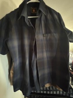 FB county Short Sleeve Plaid Button-Up Shirt