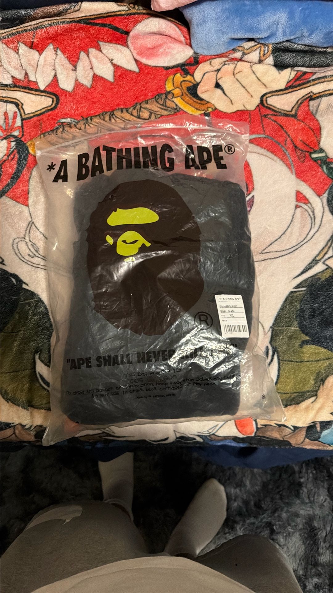 Double Hood Black Bape Jacket Brand New