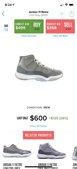 2010 cool gray 11 size 14