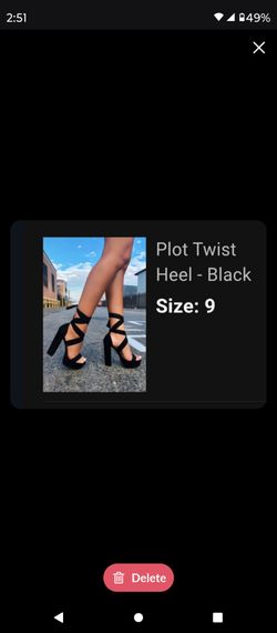 Plot Twist Heel Black Size 9