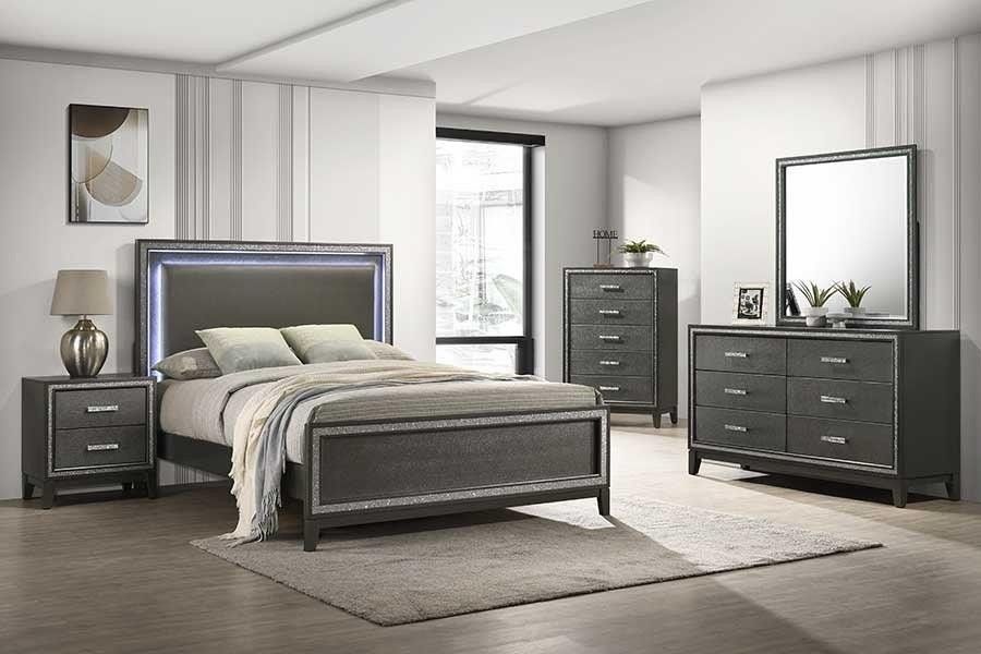 4 PC SET 1 QB+ 1 DR + 1 MR + 1 NS + NEW IN BOX (MATTRESS AND CHEST SOLD SEPARATELY)